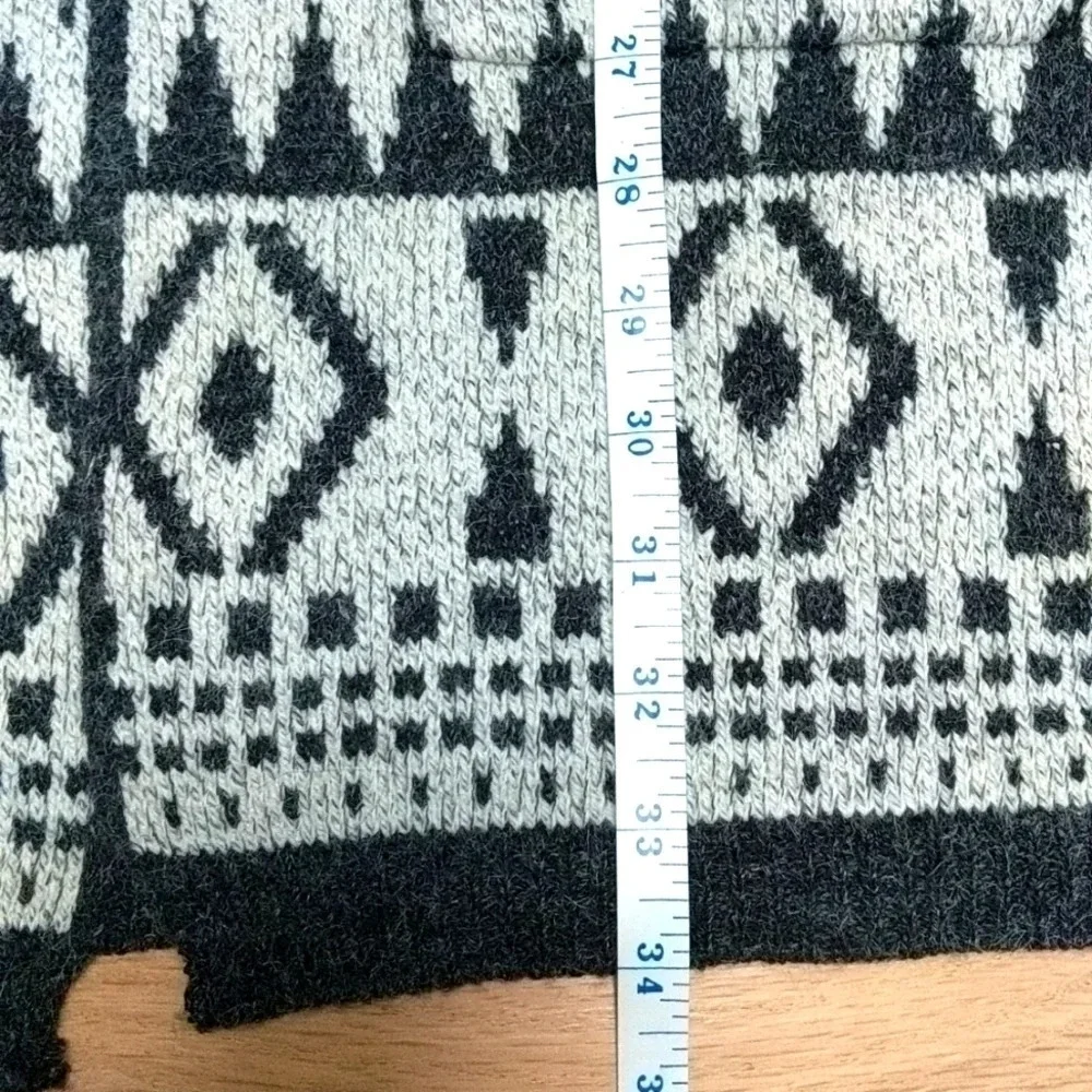 Monteau Boho Knit Open Front Hooded Duster Cardigan Medium